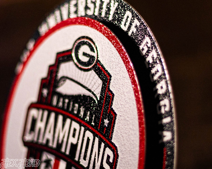 Georgia Bulldogs 2022 BACK to BACK "Double Play" On the Shelf or on the Wall Art