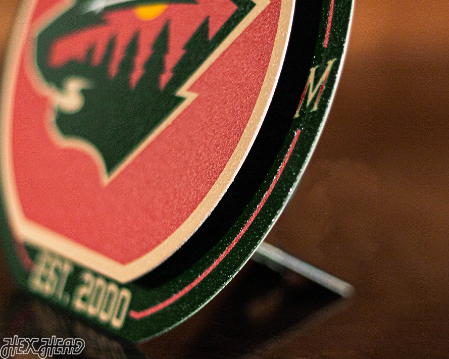 Minnesota Wild "Double Play" On the Shelf or on the Wall Art