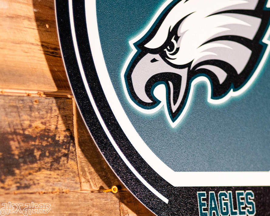 VARSITY Collection- SINGLE Layer Philadelphia Eagles Metal Wall Art