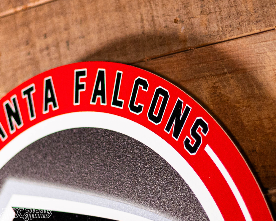 VARSITY Collection- SINGLE Layer Atlanta Falcons Metal Wall Art