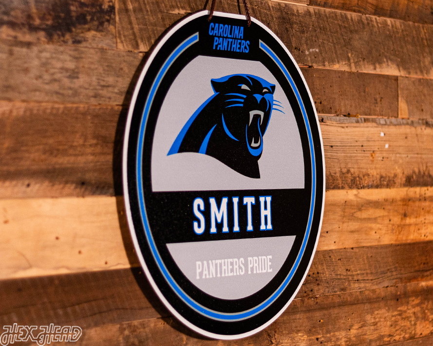 Carolina Panthers Personalized Monogram Metal Art