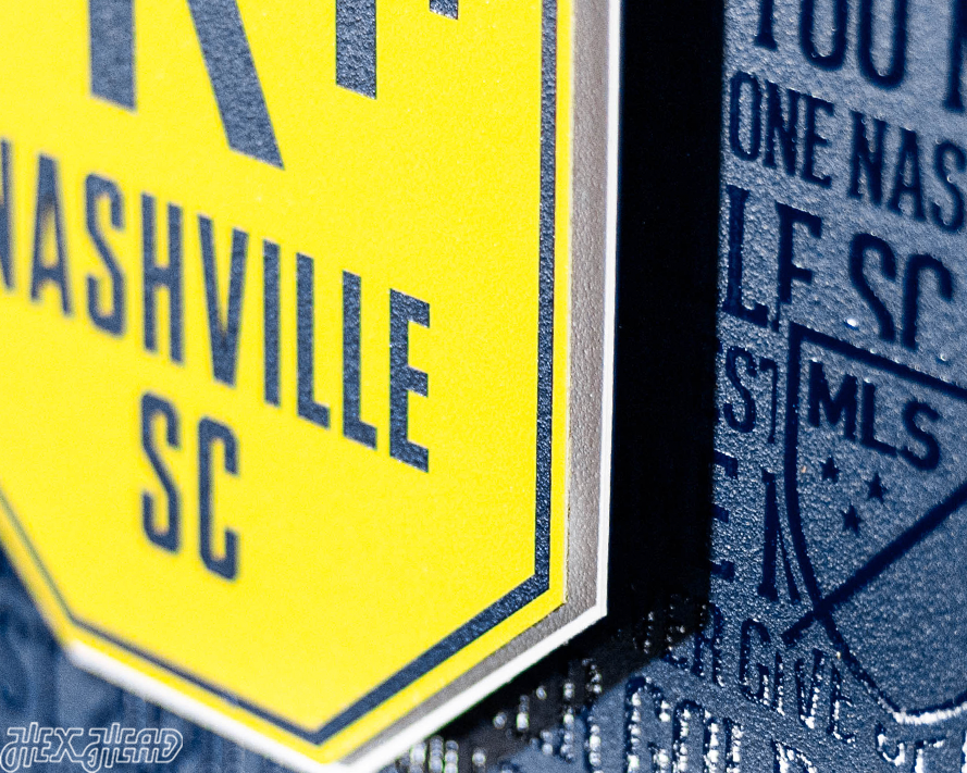 Nashville SC CRAFT SERIES 3D Embossed Metal Wall Art