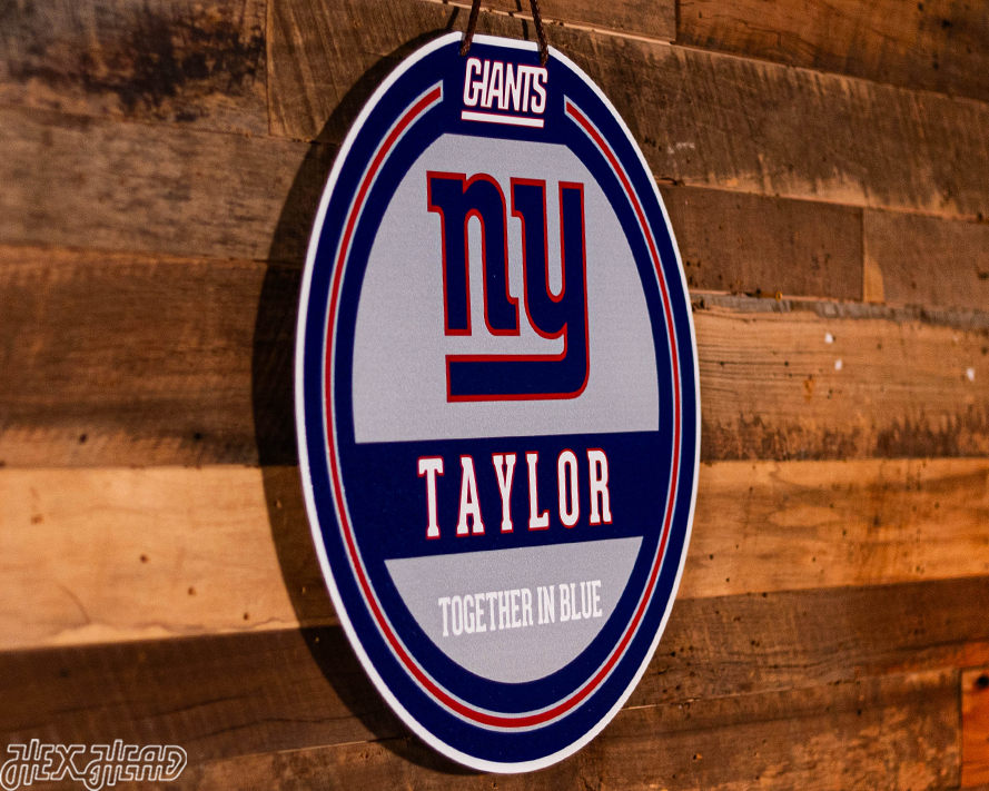 New York Giants Personalized Monogram Metal Art