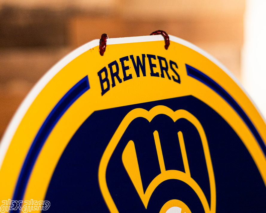 Milwaukee Brewers Personalized Monogram Metal Art