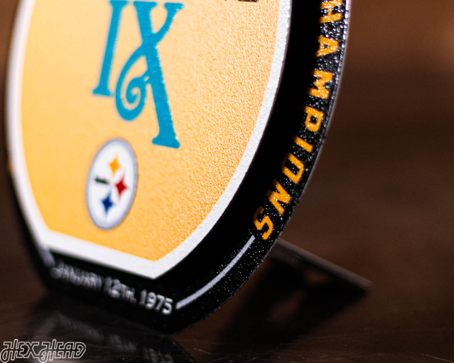 Pittsburgh Steelers Super Bowl IX "Double Play" On the Shelf or on the Wall Art