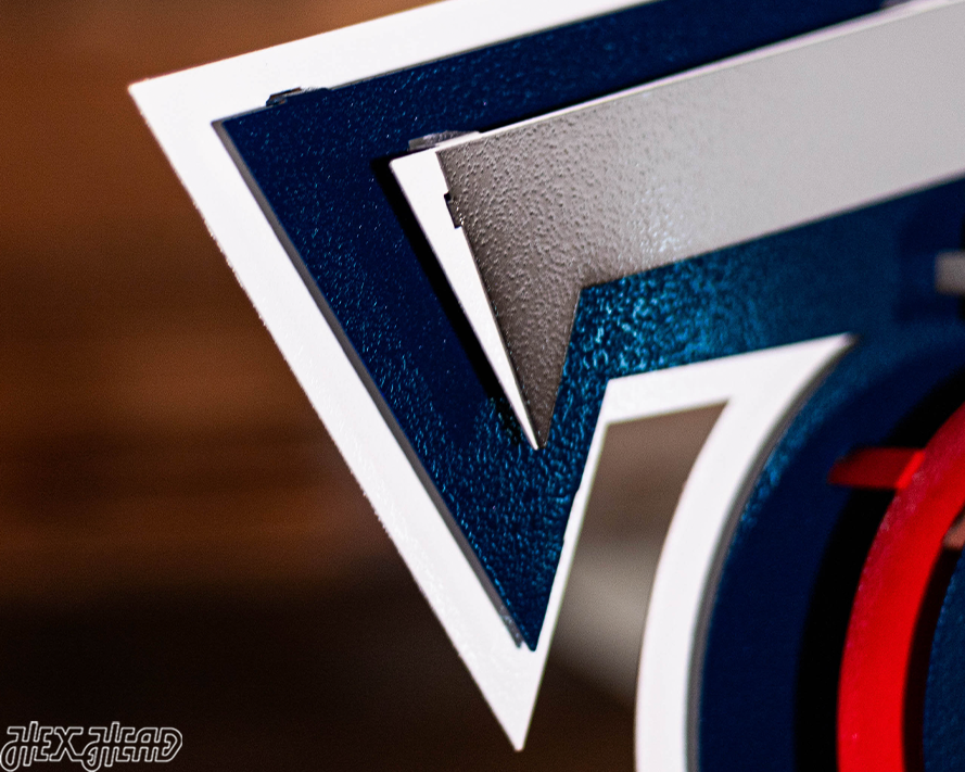 Tennessee Titans Sword Logo 3D Vintage Metal Wall Art