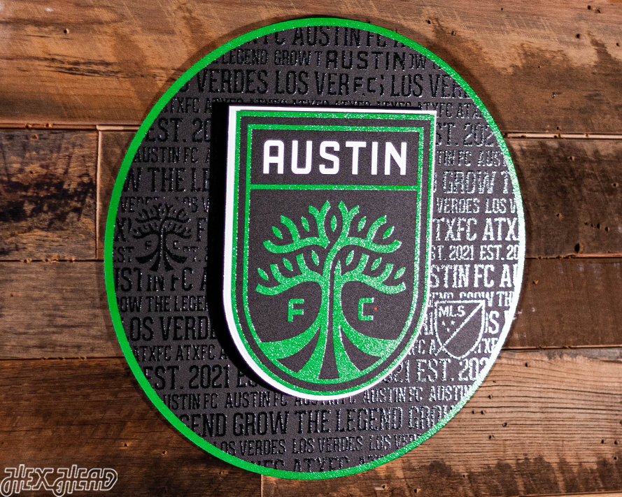 Austin FC CRAFT SERIES 3D Embossed Metal Wall Art