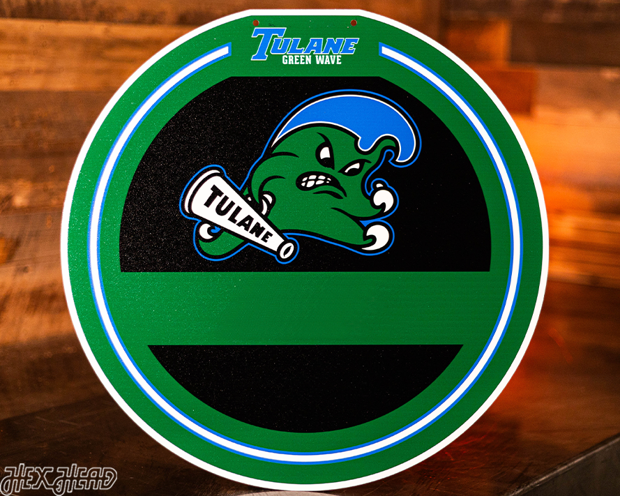 Tulane Green Wave Personalized Monogram Metal Art