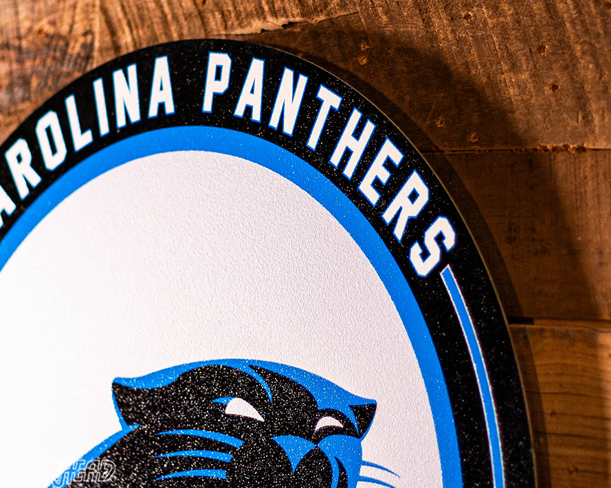 VARSITY Collection- SINGLE Layer Carolina Panthers Metal Wall Art