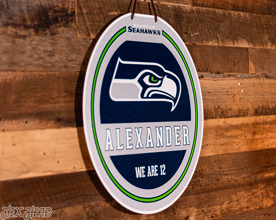 Seattle Seahawks Personalized Monogram Metal Art