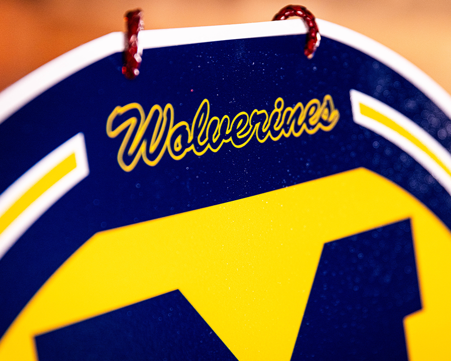 Michigan Wolverines Personalized Monogram Metal Art