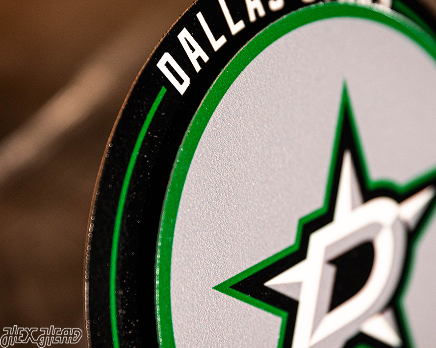 Dallas Stars "Double Play" On the Shelf or on the Wall Art