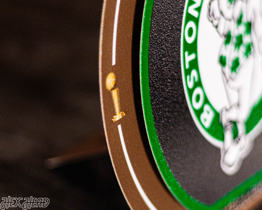 Boston Celtics "1981-1986" NBA World Champions "Double Play" On the Shelf or on the Wall Art