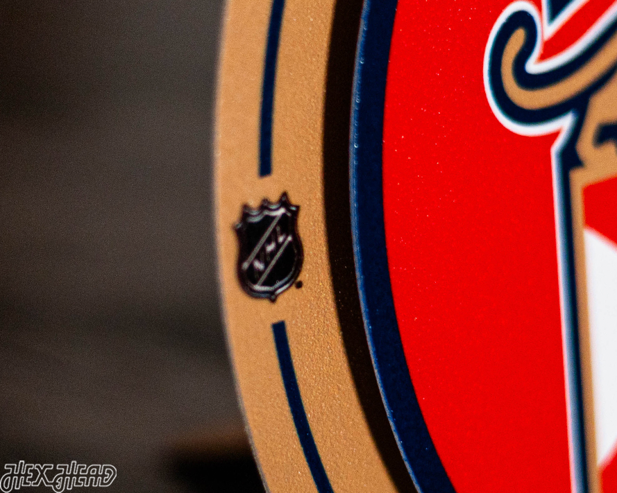 Florida Panthers Shoulder Patch "Double Play" On the Shelf or on the Wall Art