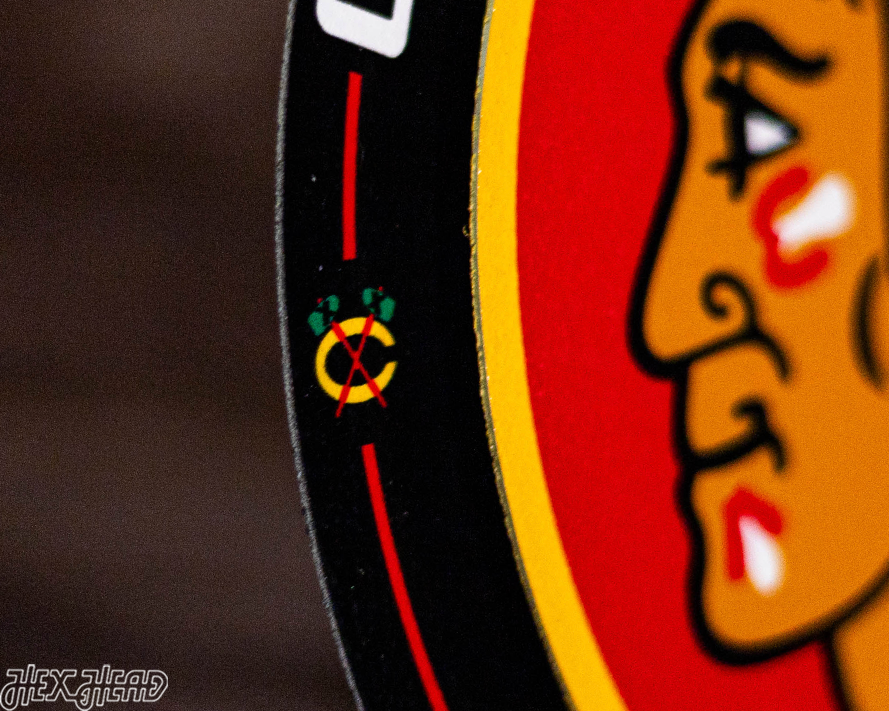 Chicago Blackhawks "Double Play" On the Shelf or on the Wall Art