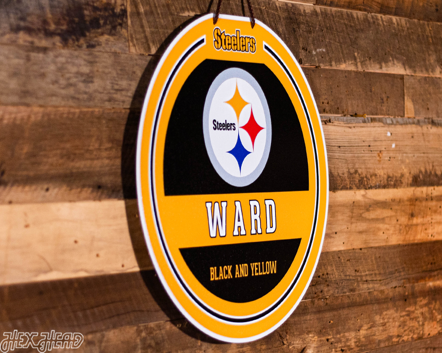 Pittsburgh Steelers Personalized Monogram Metal Art