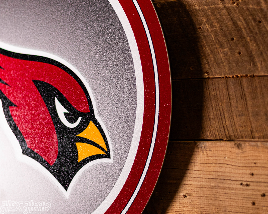 VARSITY Collection- SINGLE Layer Arizona Cardinals Metal Wall Art