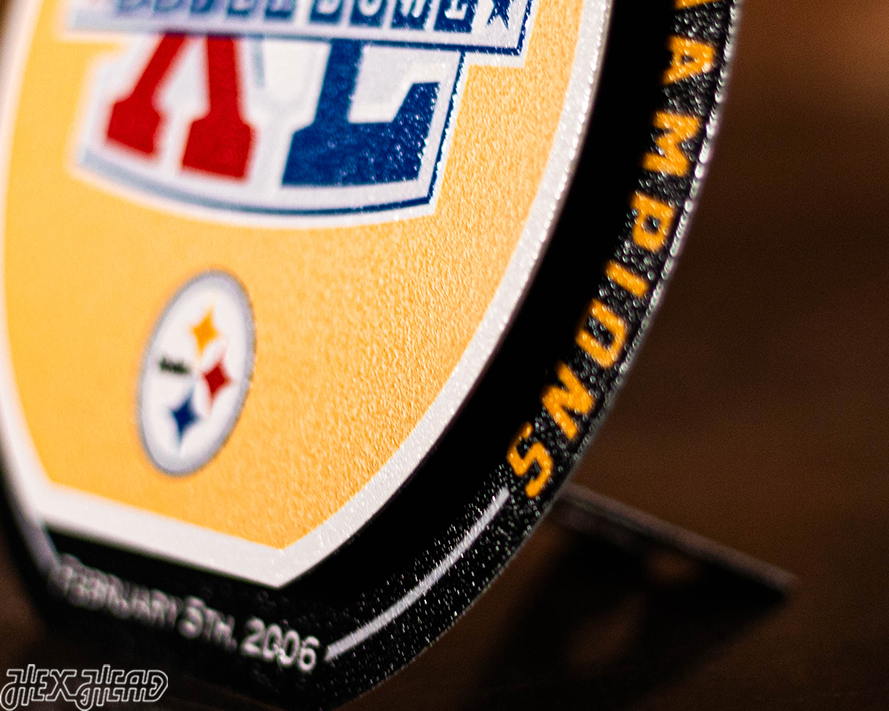 Pittsburgh Steelers Super Bowl XL "Double Play" On the Shelf or on the Wall Art