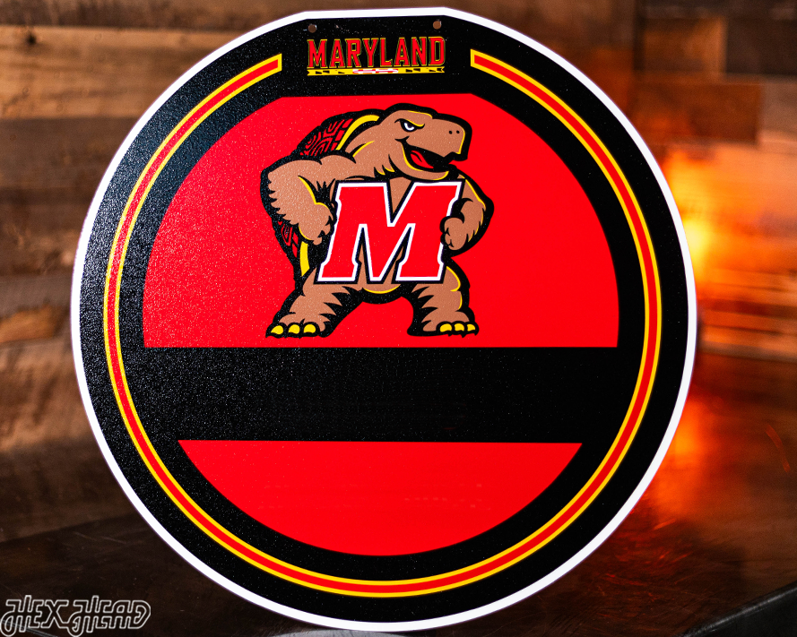 Maryland Terrapins Personalized Monogram Metal Art