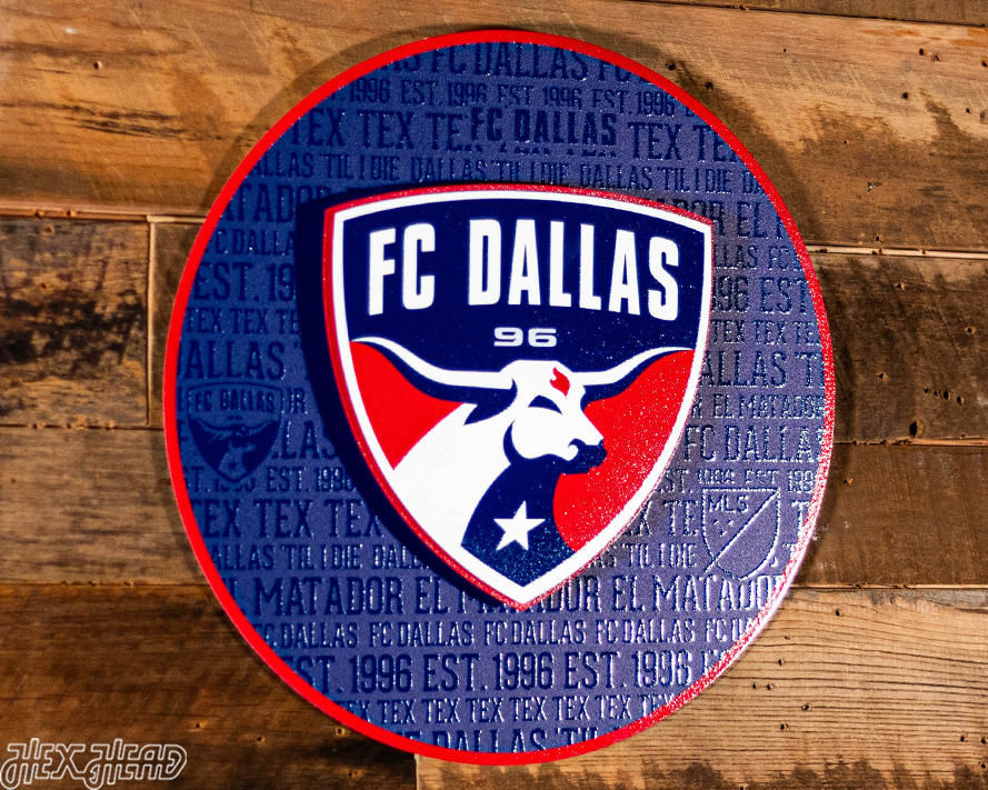 FC Dallas CRAFT SERIES 3D Embossed Metal Wall Art