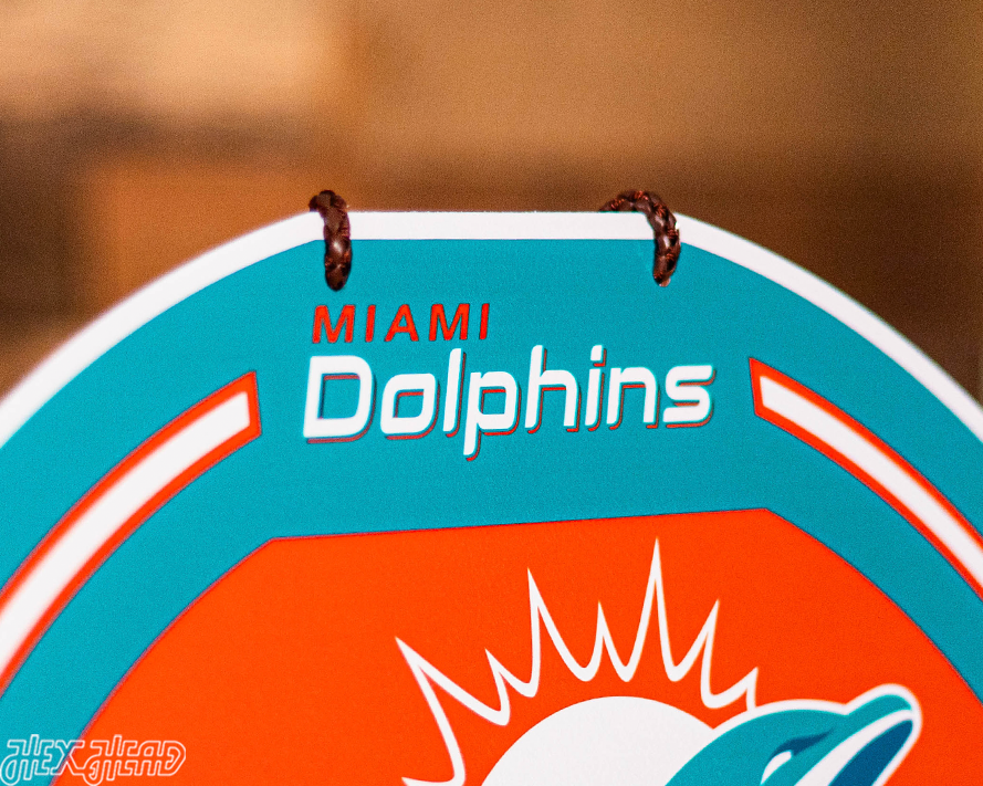 Miami Dolphins Personalized Monogram Metal Art