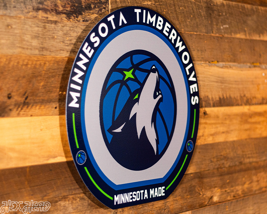 VARSITY Collection- Single layer Minnesota Timberwolves Metal Wall Art