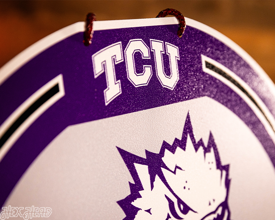 TCU Horned Frogs Personalized Monogram Metal Art