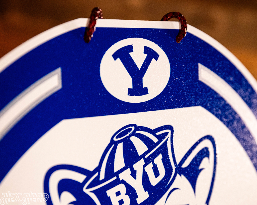 BYU Cougars Personalized Monogram Metal Art