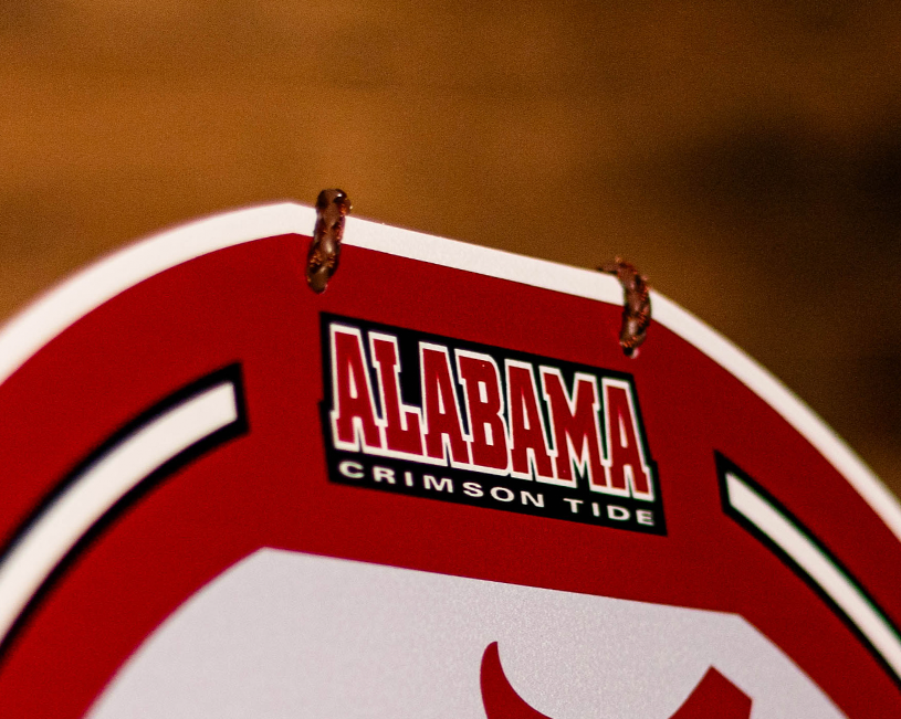 Alabama Crimson Tide Personalized Monogram Metal Art