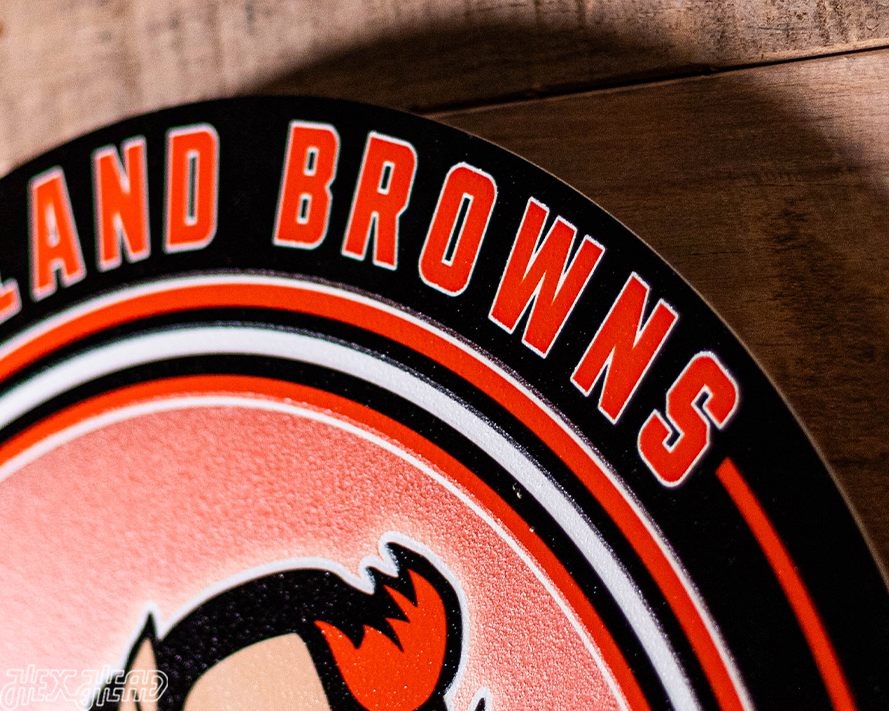 VARSITY Collection- SINGLE Layer Cleveland Browns Metal Wall Art