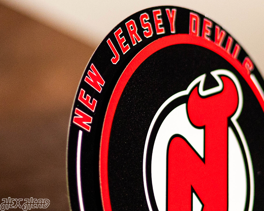 New Jersey Devils "Double Play" On the Shelf or on the Wall Art