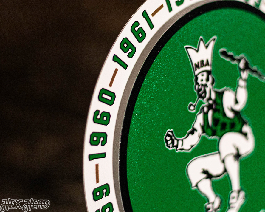 Boston Celtics "1957-1966" NBA World Champions "Double Play" On the Shelf or on the Wall Art