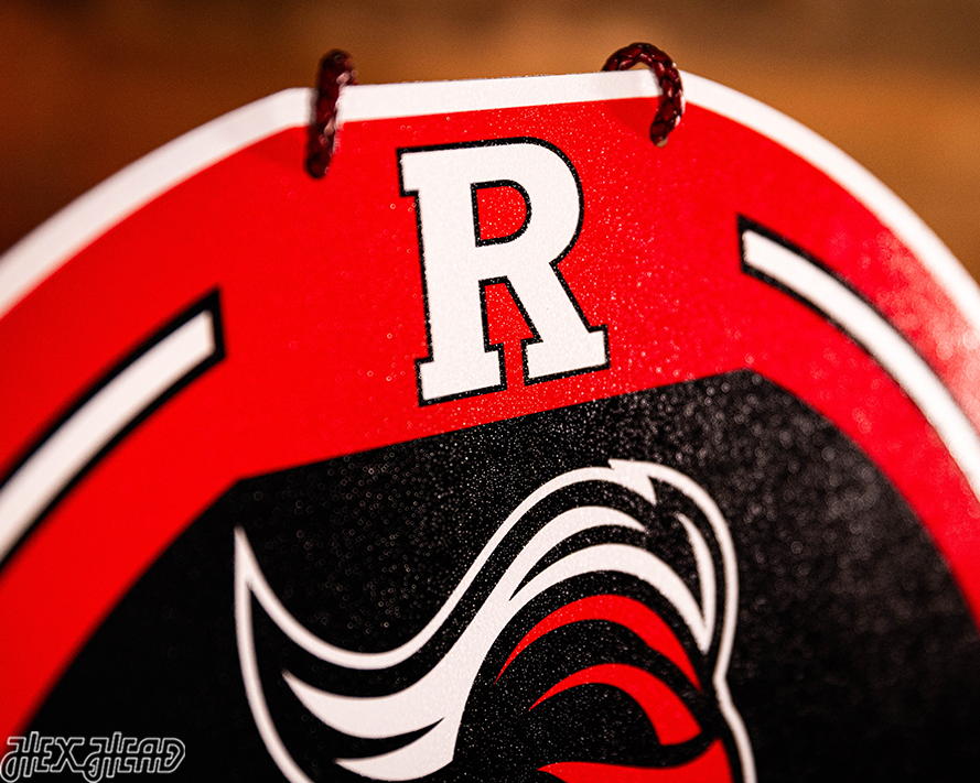 Rutgers Scarlet Knights Personalized Monogram Metal Art