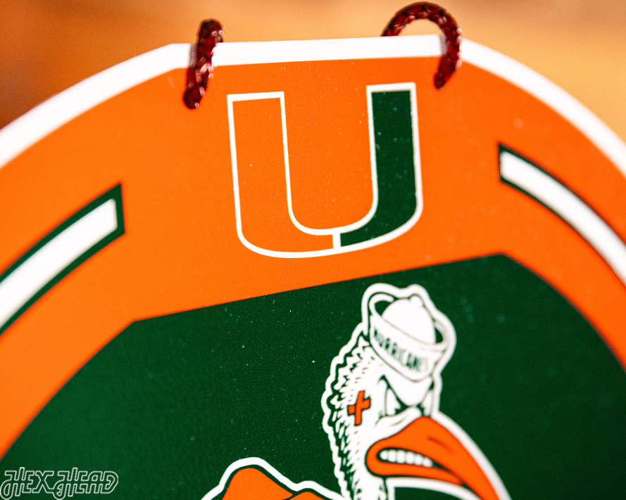 Miami Hurricanes Personalized Monogram Metal Art