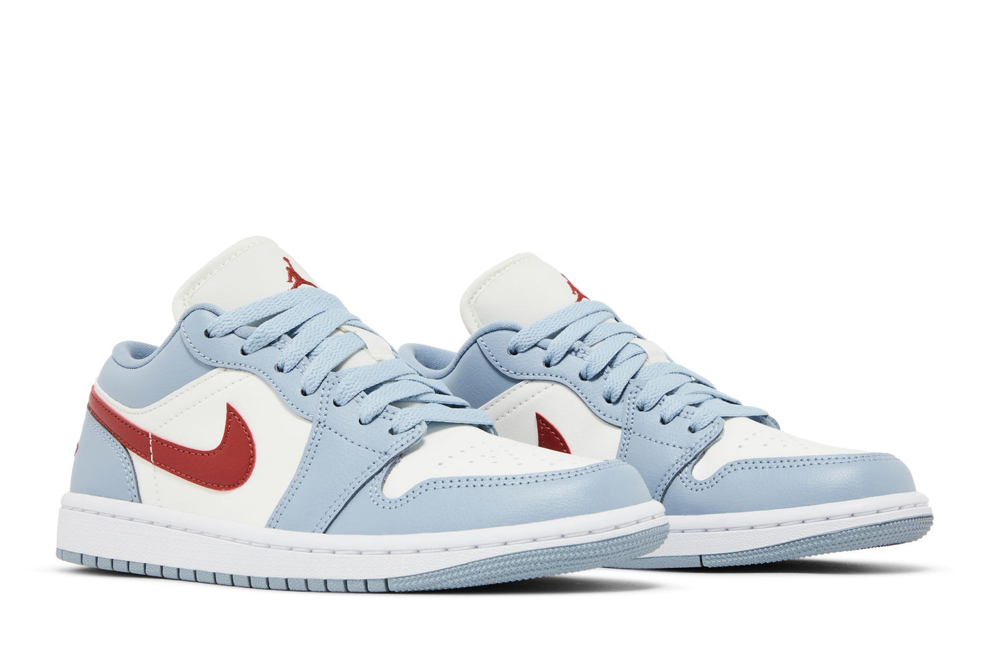 (Women) Air Jordan 1 Low Blue Whisper Dune Red DC0774-164