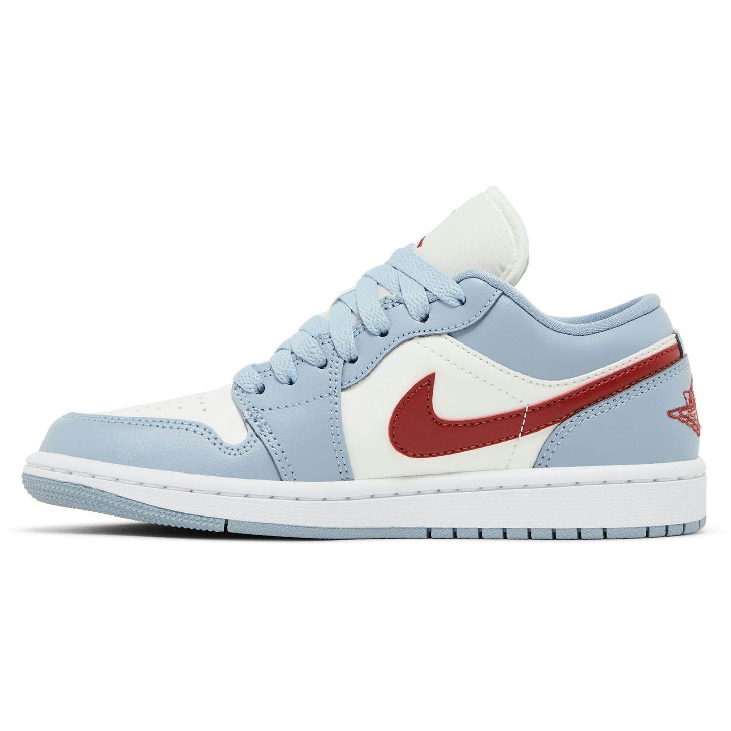 (Women) Air Jordan 1 Low Blue Whisper Dune Red DC0774-164