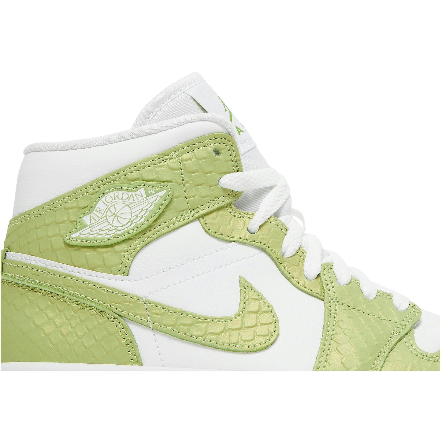 (Women) Air Jordan 1 Mid SE Green Python DV2959-113