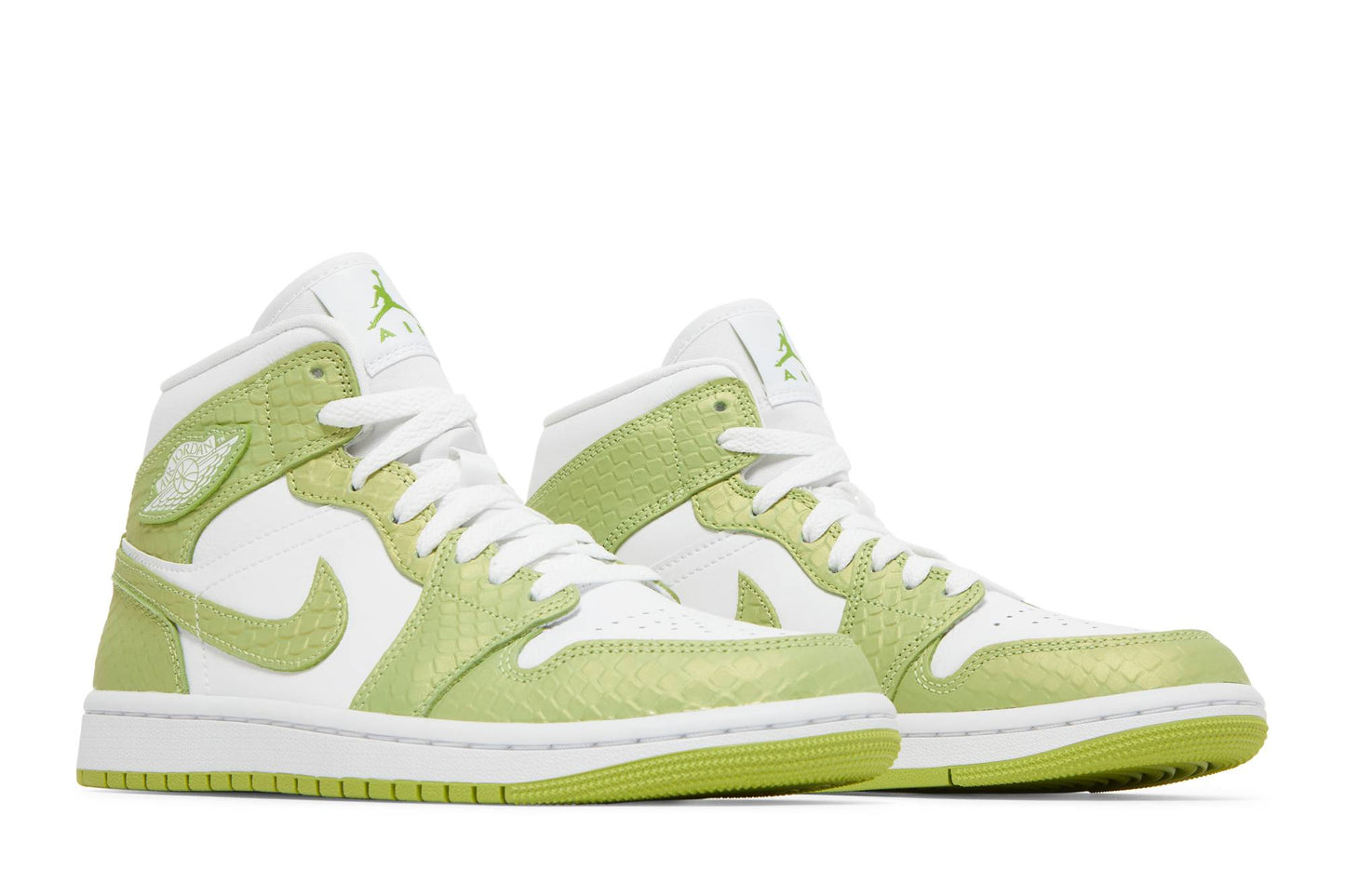 (Women) Air Jordan 1 Mid SE Green Python DV2959-113