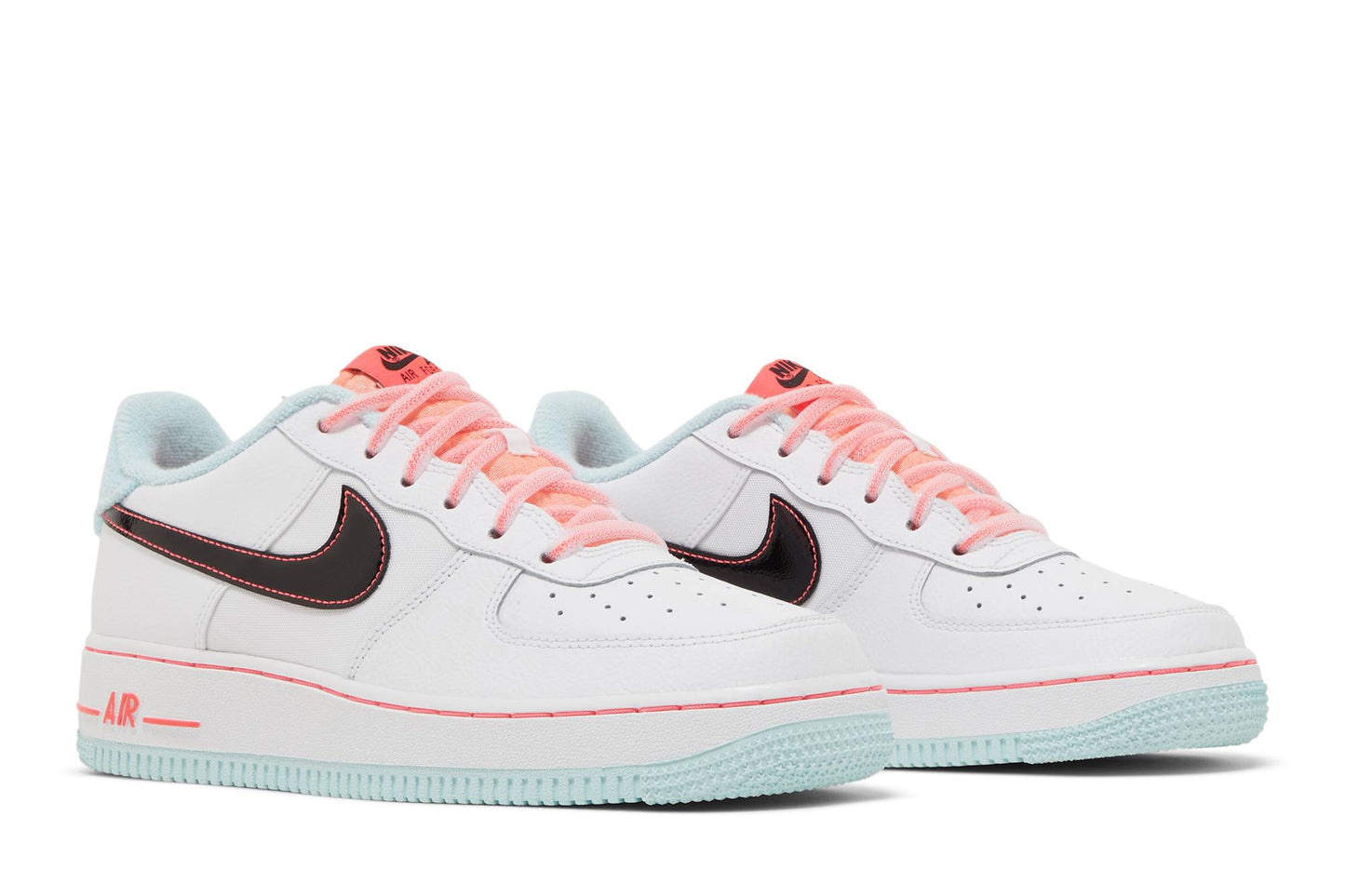 (Youth) Nike Air Force 1 07 LV8 GS White Atomic Pink DD7709-100