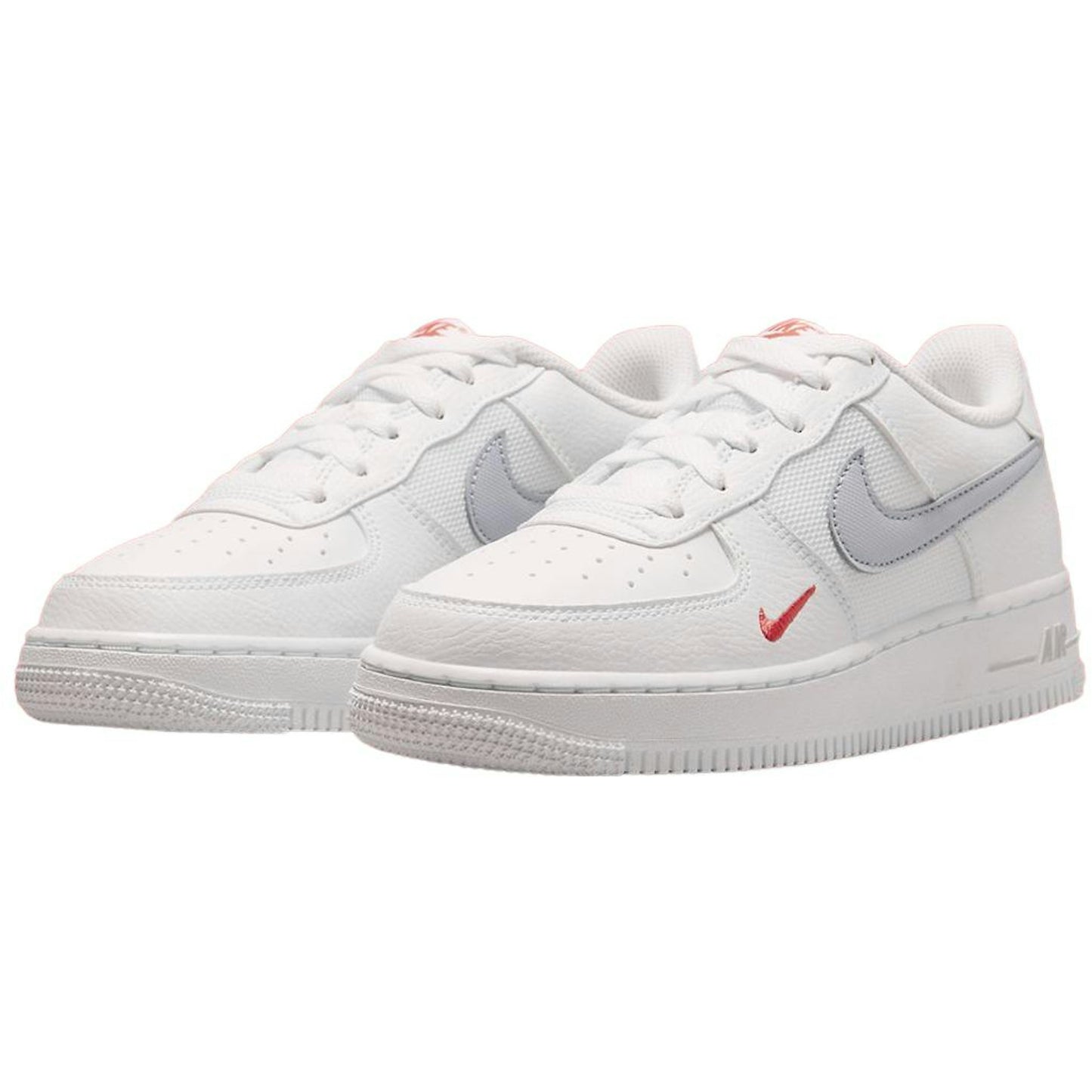 (Youth) Nike Air Force 1 Low White Grey Red FD9772-100