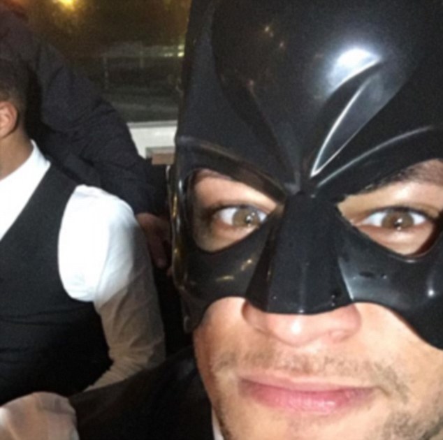 Neymar dons Batman mask